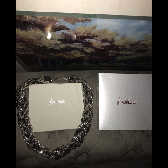 NIB NEIMAN MARCUS BRAIDED ROPE NECKLACE - Picture 1 of 7